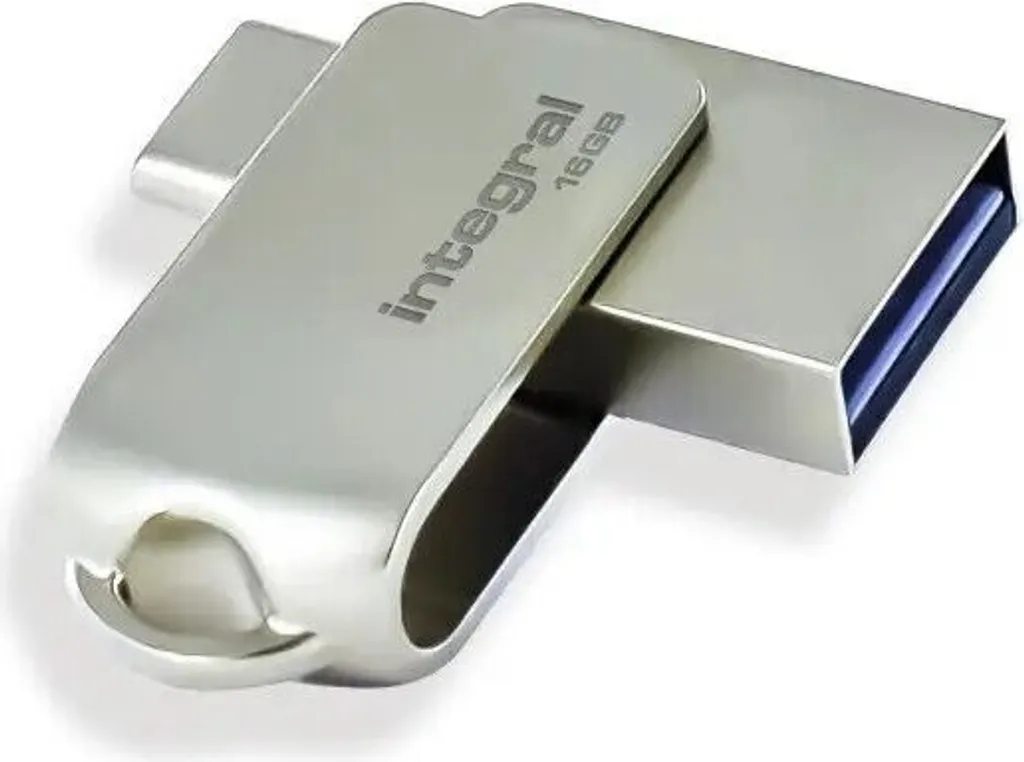 Integral 360-C Chiavetta USB-C 128GB Argento | Doppia Uscita OTG
