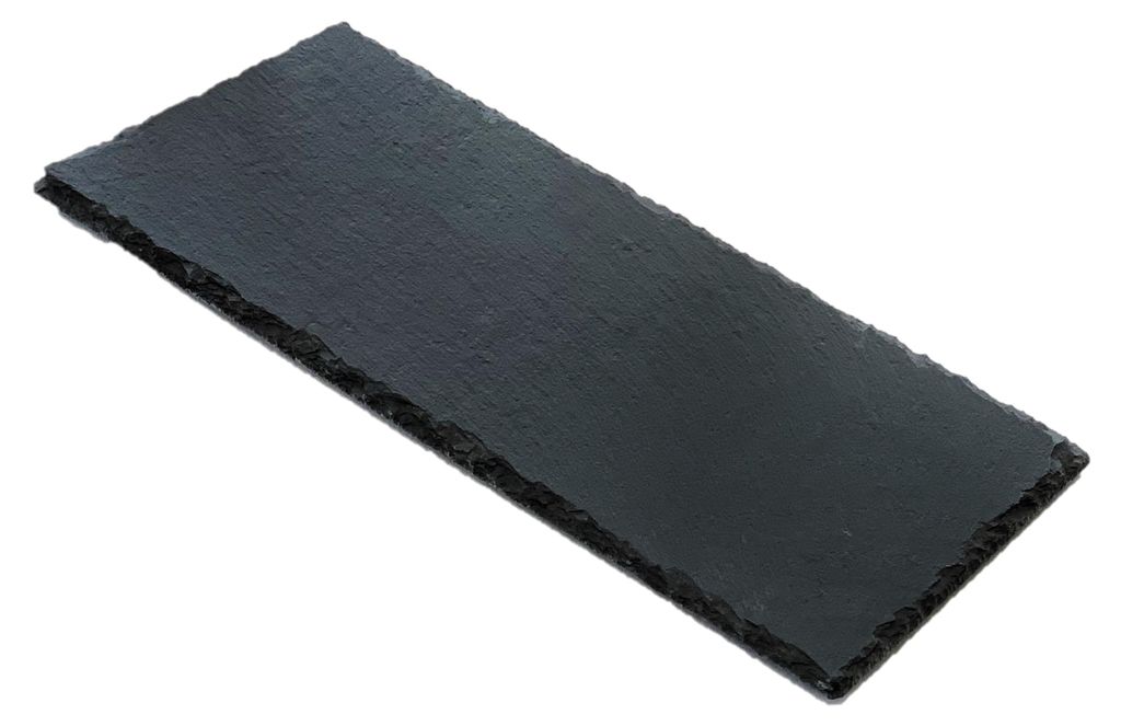 SCHIEFER-DEKOPLATTE. 40x15cm. Kanten GEBROCHEN.