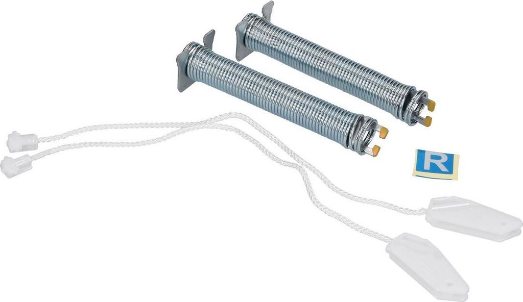 easyPART passend für 10033145 EUROPART 10065175 2x Scharnier Feder Farbcode gelb mit Seilzug Seil wie Bosch Siemens Balay Constructa Neff Novamati...