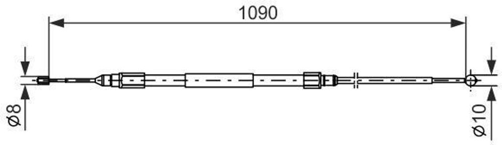 BOSCH 1 987 477 949 - OE 34 40 6 780 959 Handbremsseil für Z4 (E86), Z4 (E85)