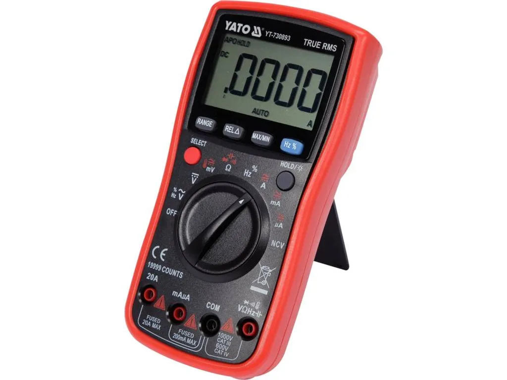 Multimètre de précision True RMS Yato 19999 points pour mesures électriques