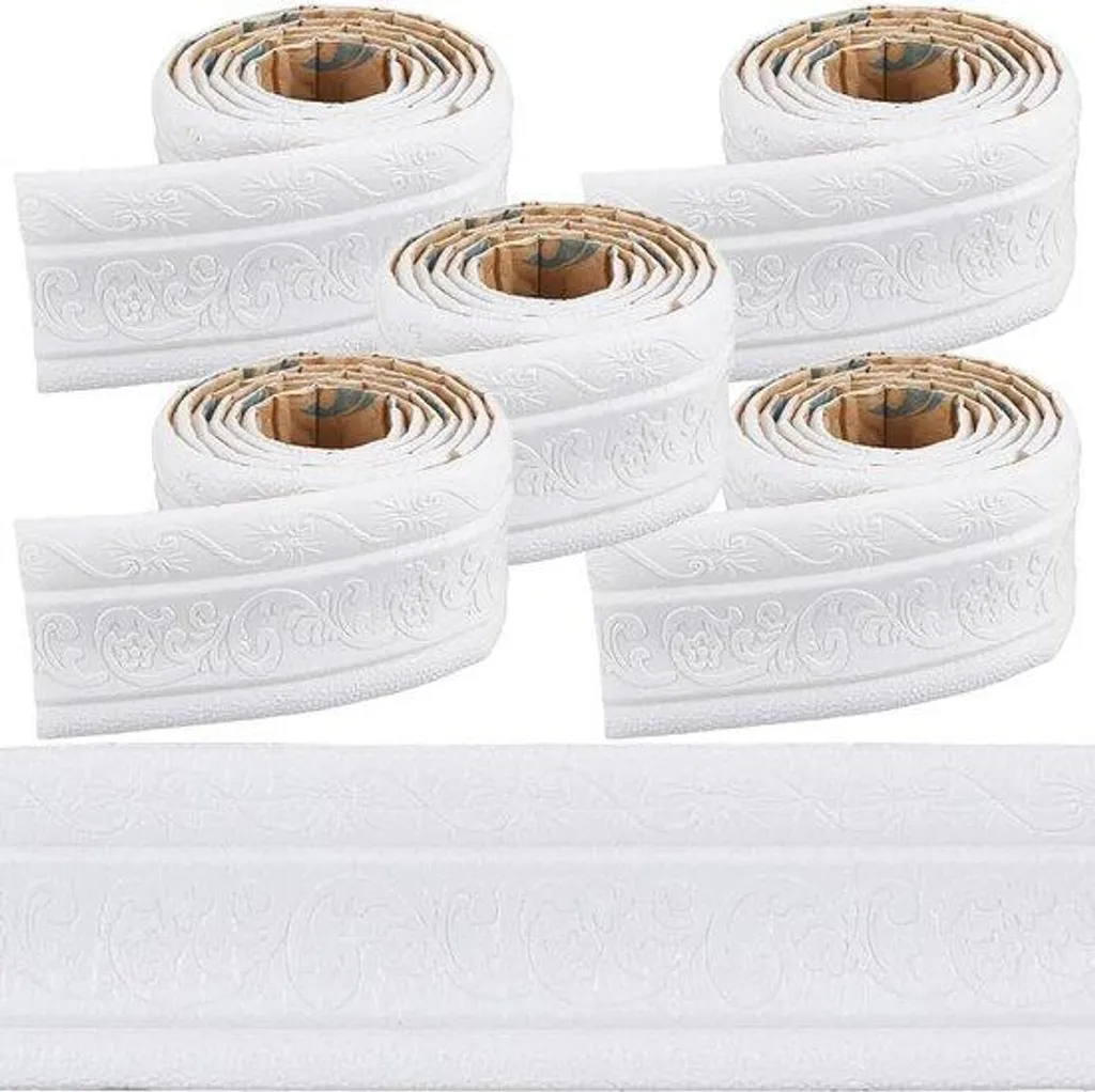 Profilé décoratif flexible blanc pour encadrement de porte et décoration