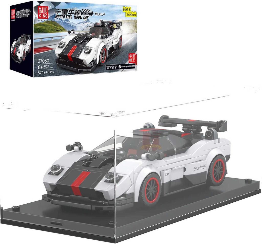 Dark Side Bricks Weißer Sportwagen inkl. Vitrine 0 0 STK Produktbild 
