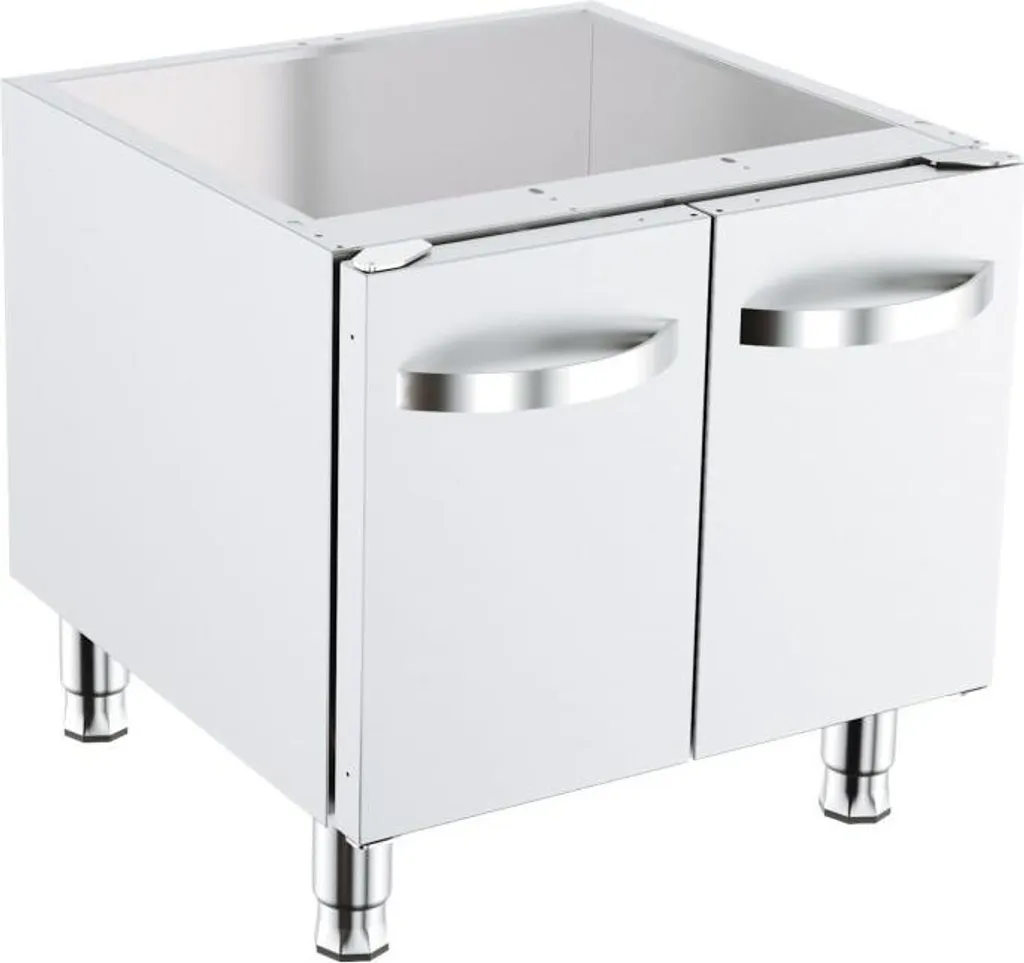 Meuble bas de cuisine 60cm 2 portes blanc - Unité de base polyvalente