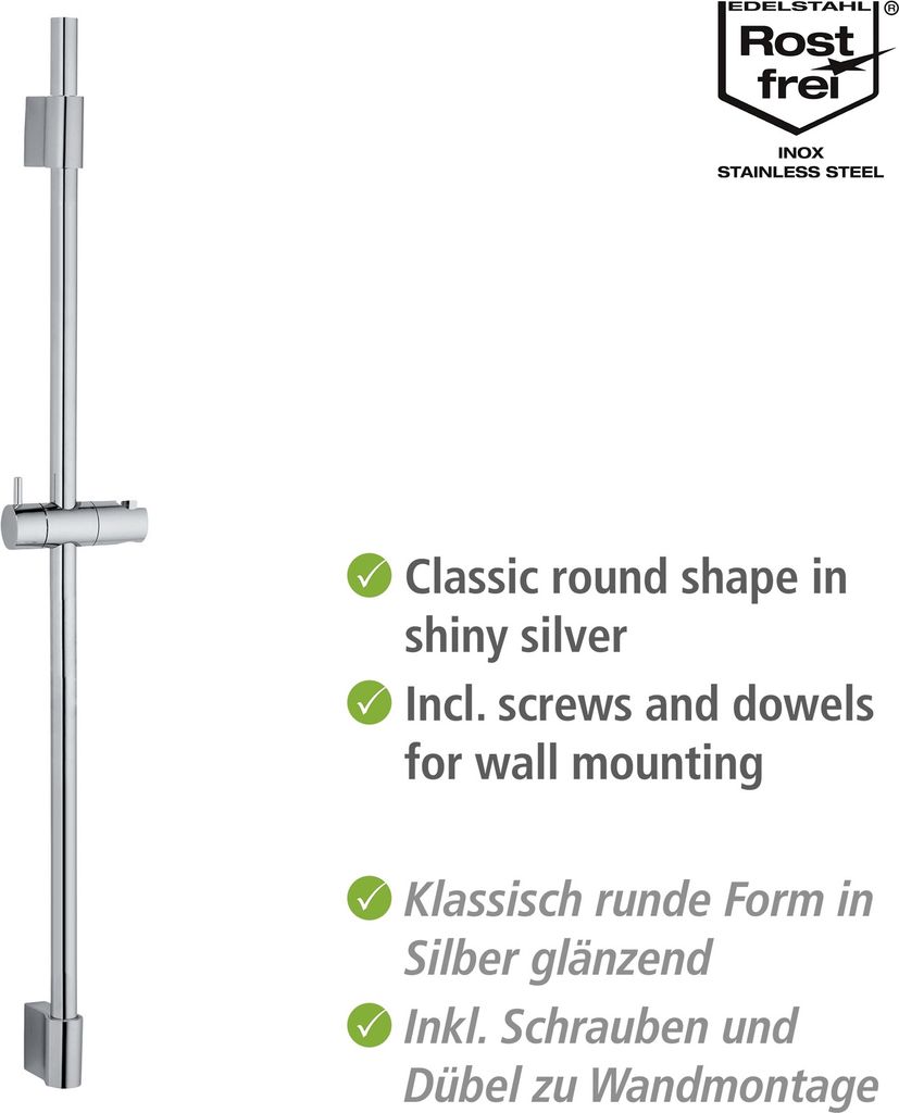 YNL Duschstange Verstellbar 86-167 Cm – Schwarze Teleskopstange Zum Kleben Ohne Bohren