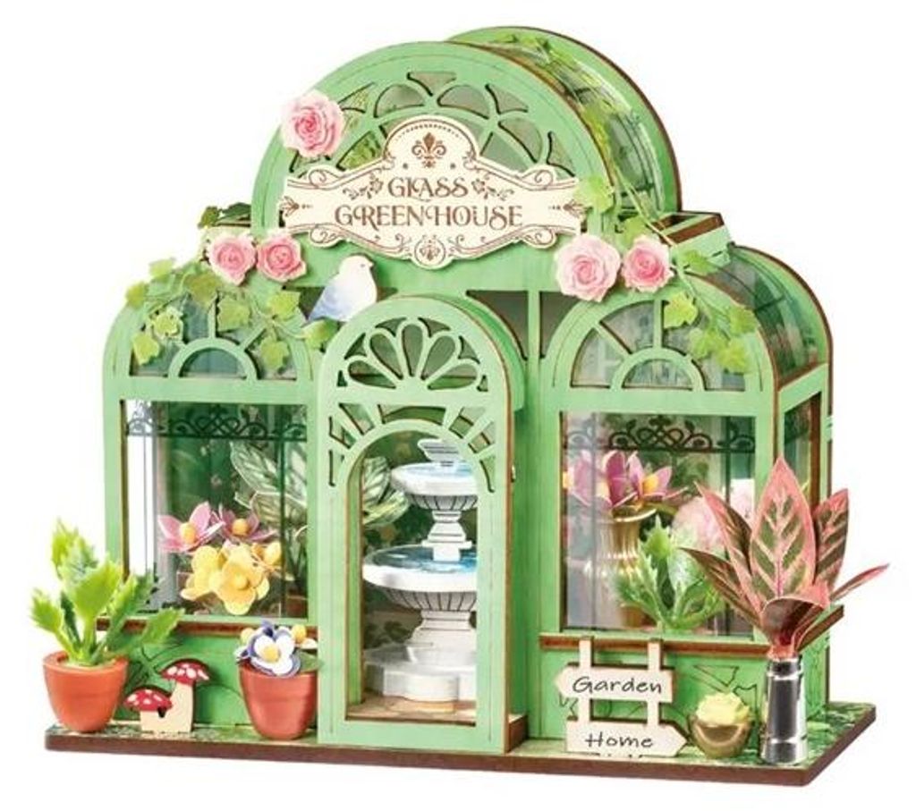 3D-Puzzle Minihäuschen Green Fountain Garden, RoLife, 115 Teile