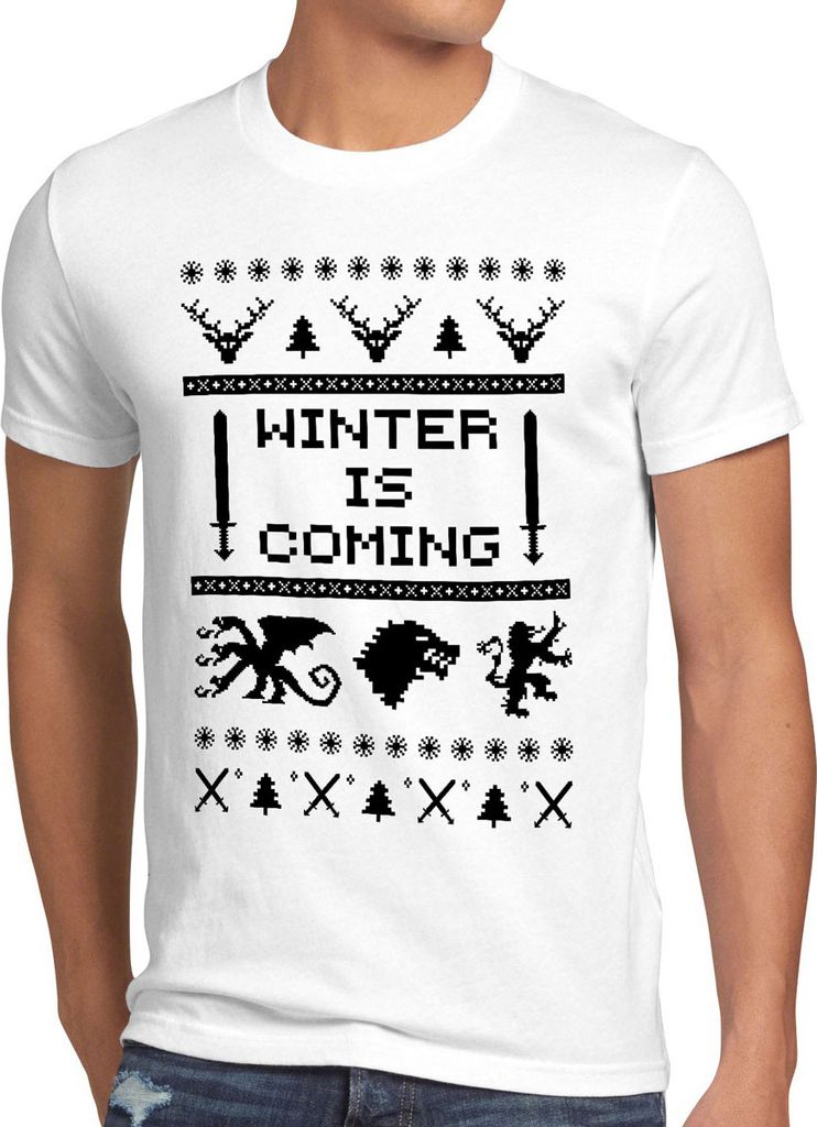 style3 8-Bit Winter is coming Herren T-Shirt