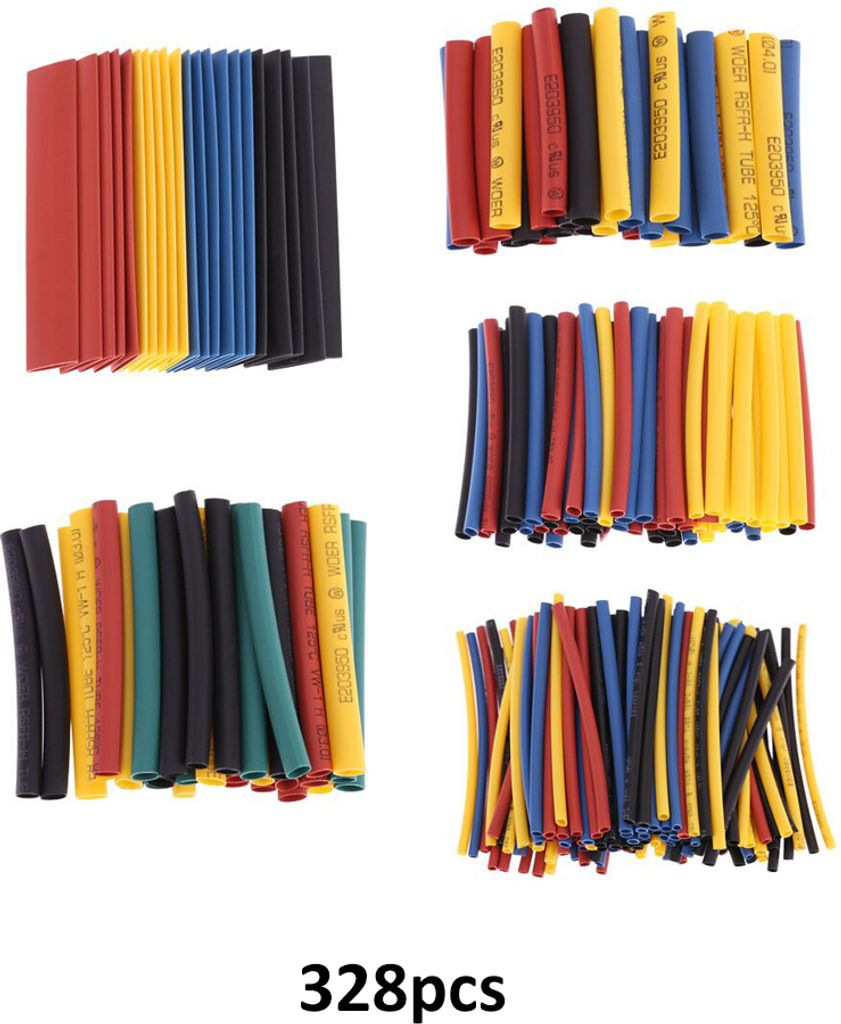 Professioneller, farbenfroher Polyolefin-Schrumpfschlauch (2:1), halogenfrei, in 8 Größen, Durchmesser φ1,0–φ14,0