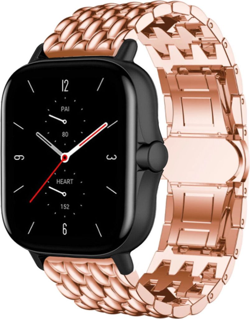 Strap-it Amazfit GTS 2 Stahl-Drachenarmband (Roségold)
