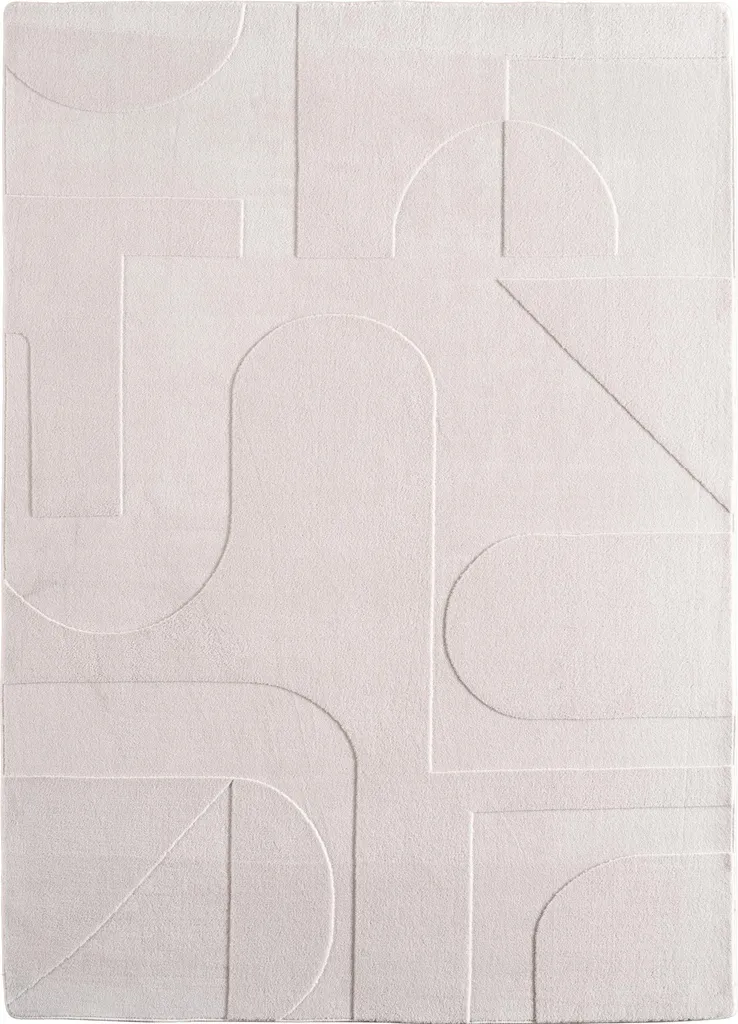 Tapis couloir crème 80x250 cm Pompei Yum poils ras anti-poussière