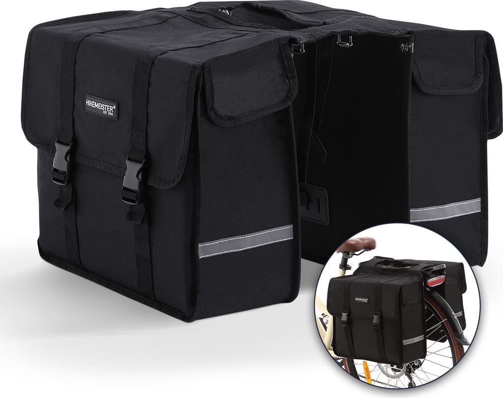 HikeMeister®  Doppelte Fahrradtasche für Gepäckträger - Produktbild 