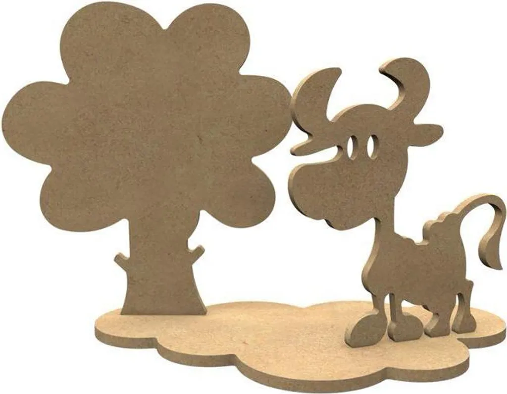 Gomille Kit de Bricolage Vache en Bois MDF 24x19 cm pour Enfant