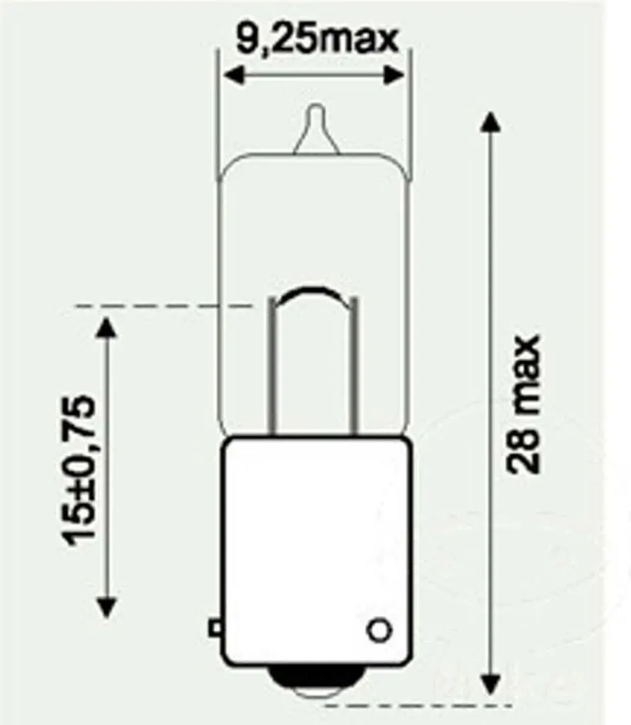 Lampadina JMP 12V6W BAX9S per Auto d'Epoca e Moderne - 2