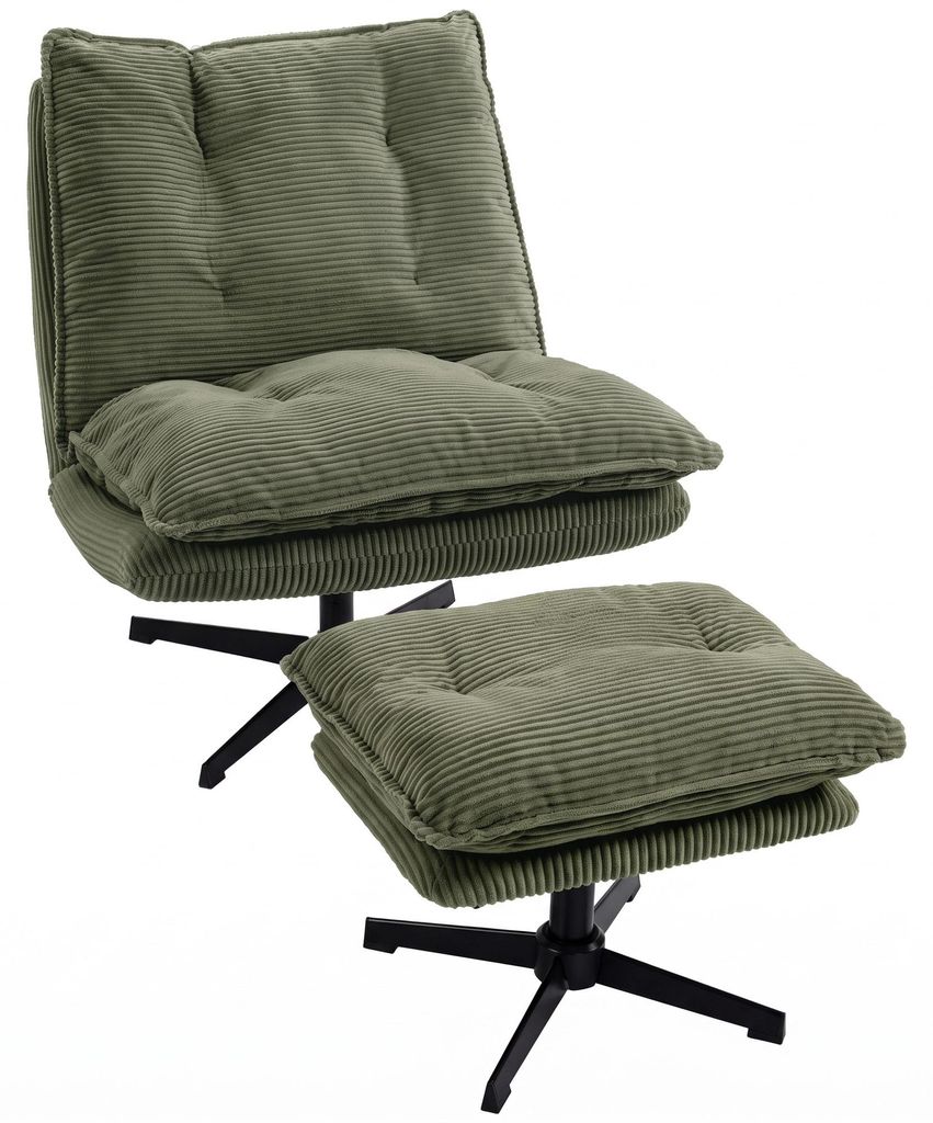 HOMCOM Relaxsessel mit Höhenverstellbarem Hocker, Produktbild 