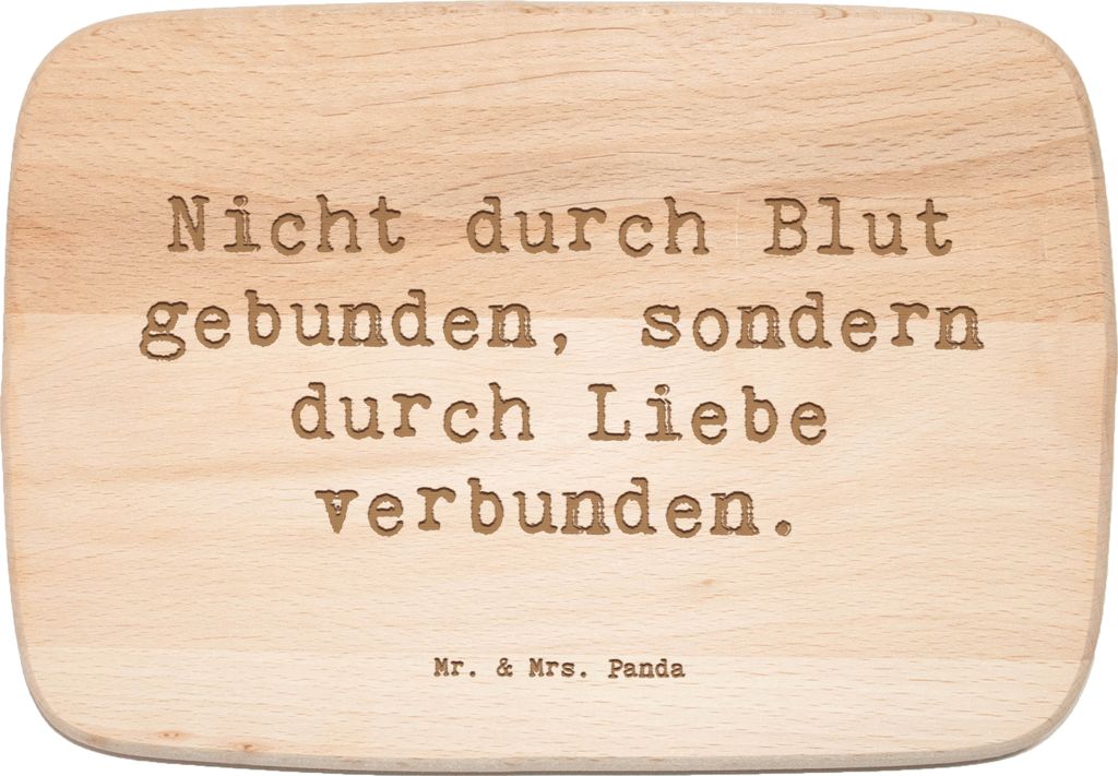 Mr. & Mrs. Panda Holz Küchenbrett Spruch Adoptivbruder Liebe - Transparent - Geschenk, Geburtstage, Schneidebrett, Adoption, Frühstücksbrettchen...