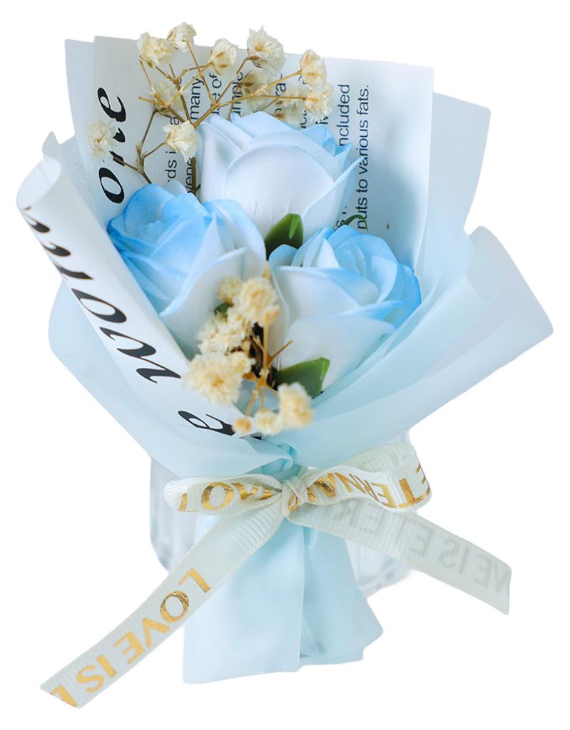 Mini-Kunstblumenstrauß, duftende Seife, Rosen-Sonnenblumen-Arrangement, konservierte Blumengeschenke für Frauen, Ehefrauen, Freundinnen