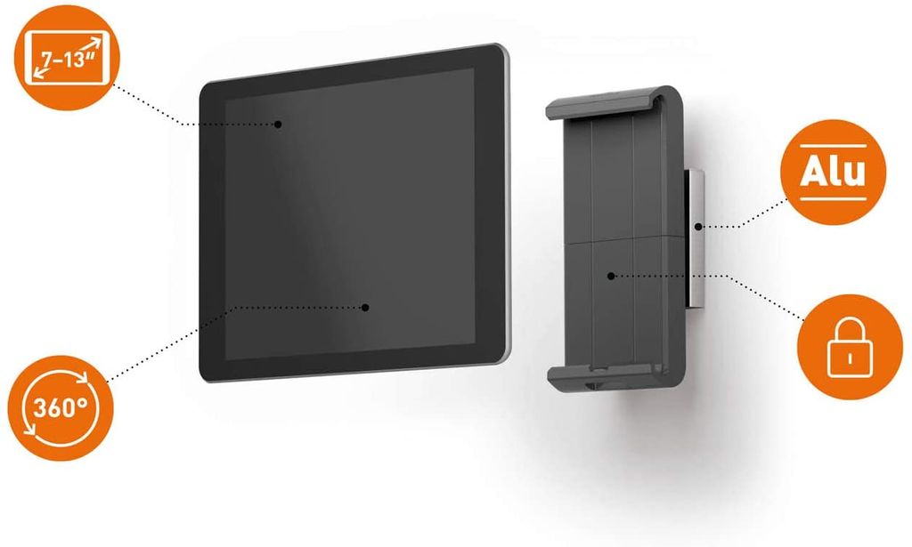 DURABLE držák na tablet WALL 893323 šedý pro 1 tablet, Obrázek produktu 24
