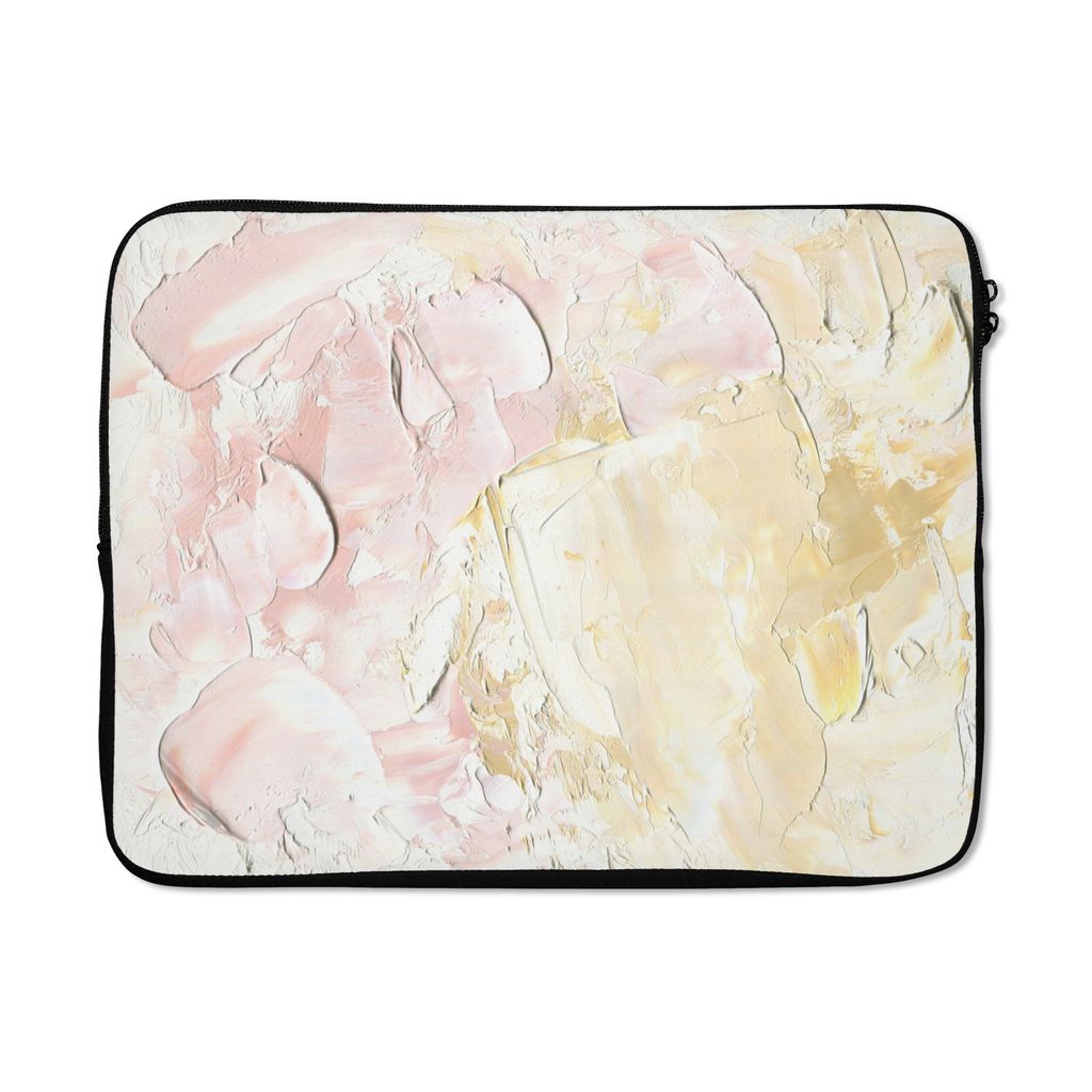 MuchoWow Laptop Hülle 14 ZollÖlgemälde Beige Laptoptasche - Laptoptasche - Stoßsicher - Schutzhaube