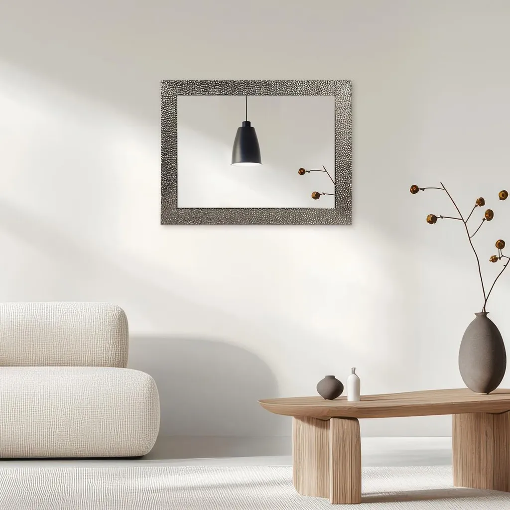 Miroir Cadre Métal Forge 53x63 cm - Finition Artisanale et Robuste