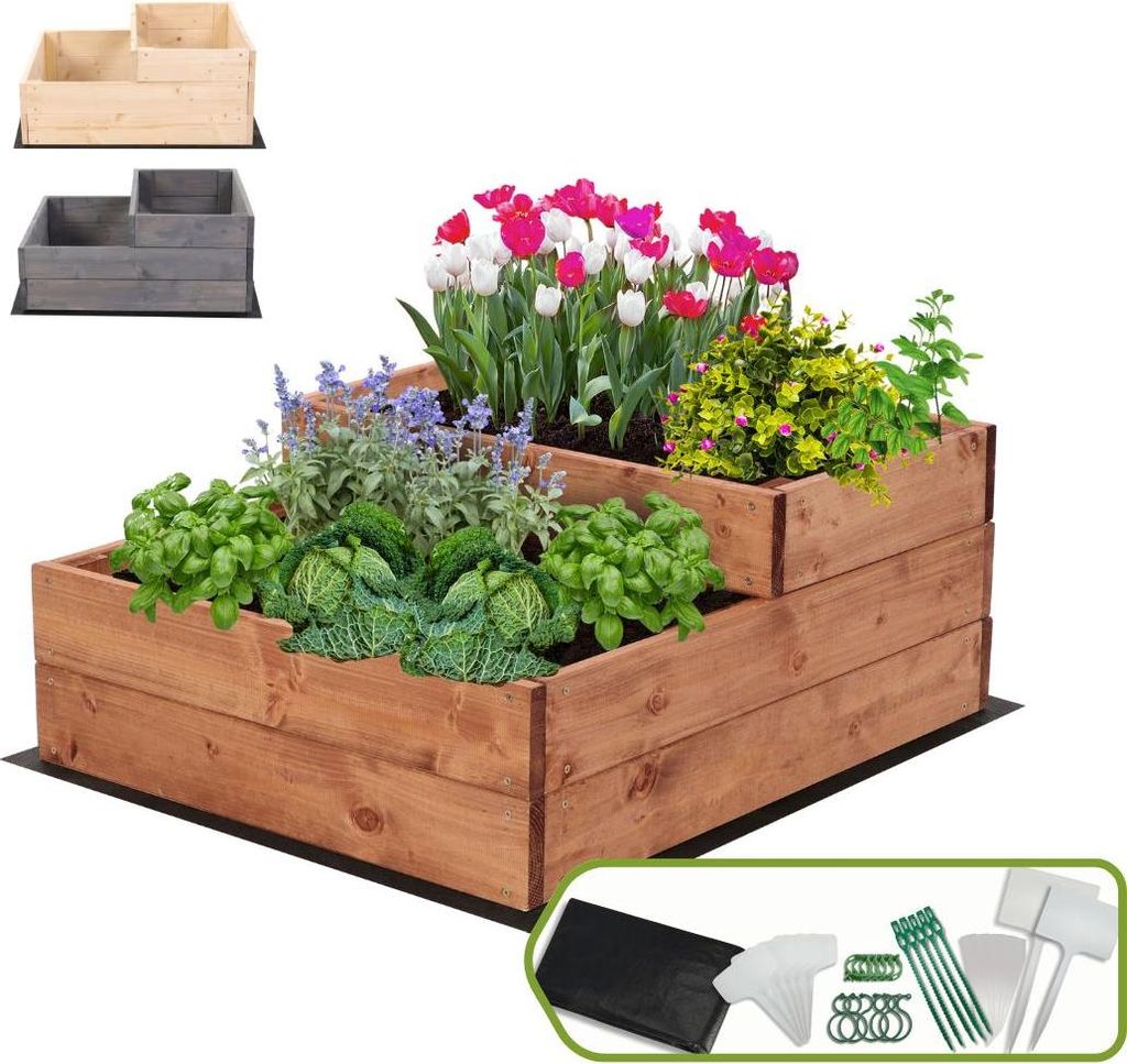 MODO24 Hochbeet Holz, Pflanzkasten, Massivholz, Kiefer, Produktbild 