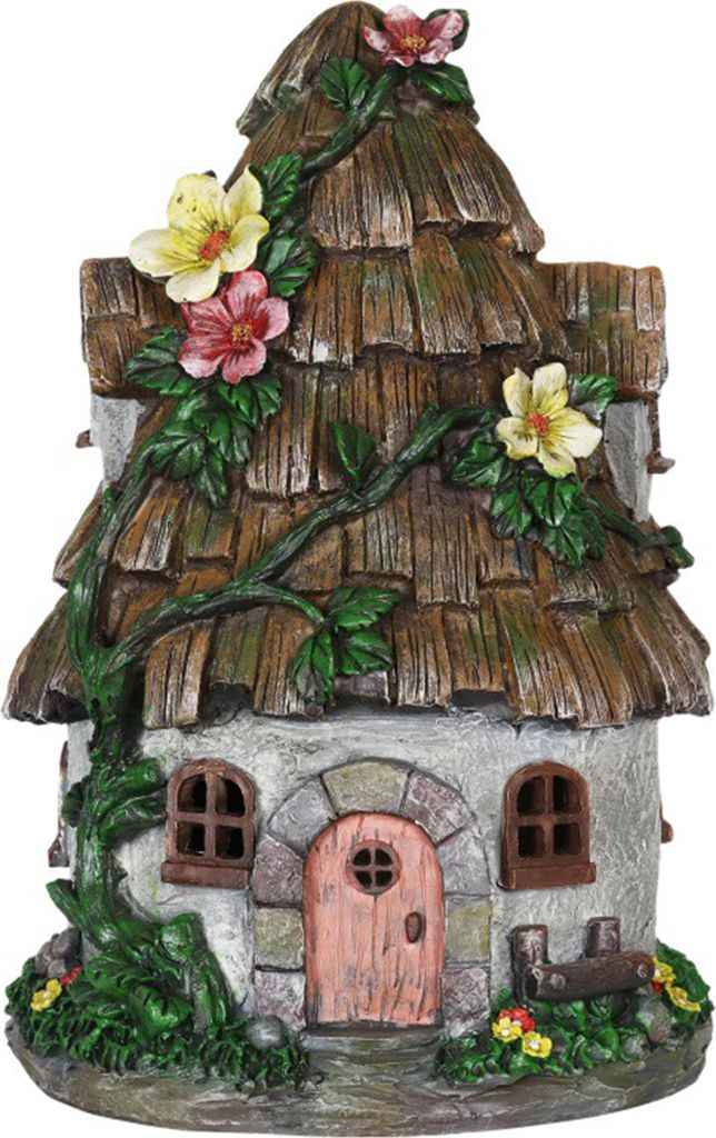 Mini-Holzhaus-Tischdekoration, niedliches Feengartenhäuschen, Miniaturgarten, Mikrolandschaftsdekoration, Geburtstagsgeschenk E