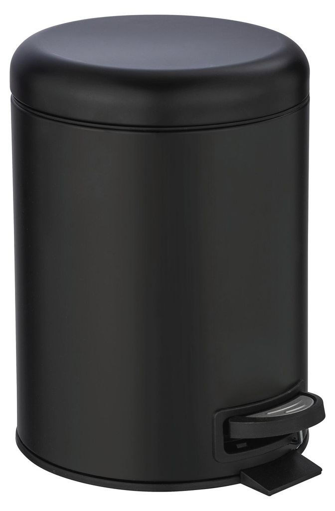 WENKO Kosmetik-Treteimer Leman in Schwarz 5 L Produktbild 