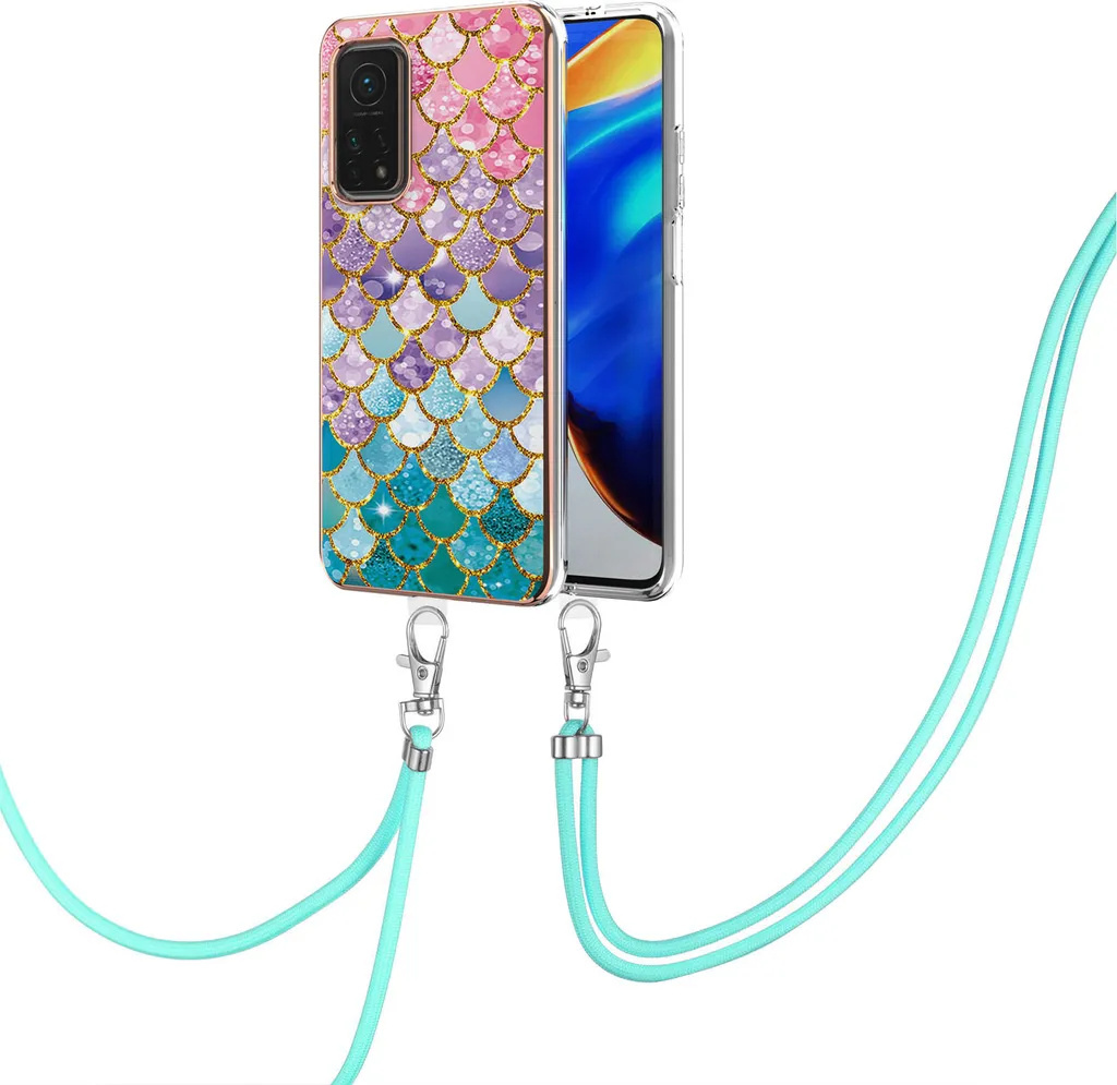 Custodia Xiaomi Mi 10T Pro con Cordino Regolabile e Design Fantasia TPU