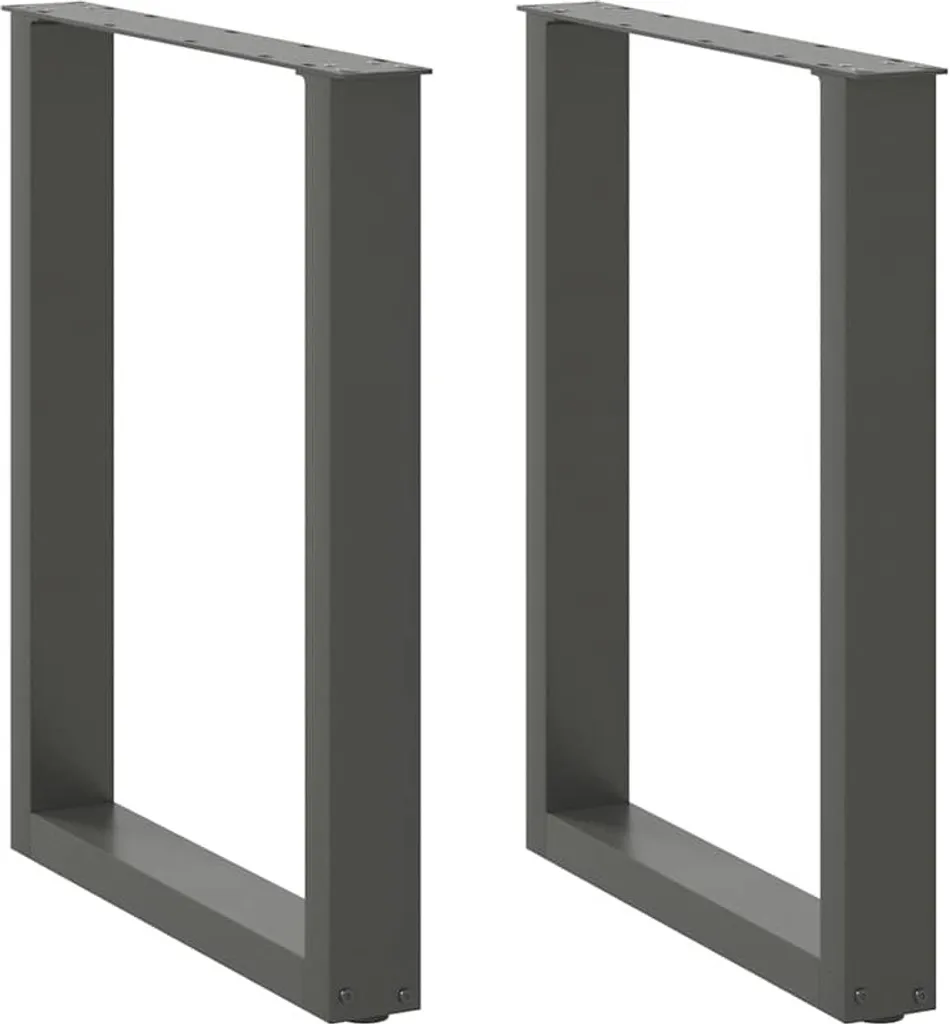 Gambe Tavolo a U Antracite 60x72 cm - Acciaio Industriale per Fai-da-Te