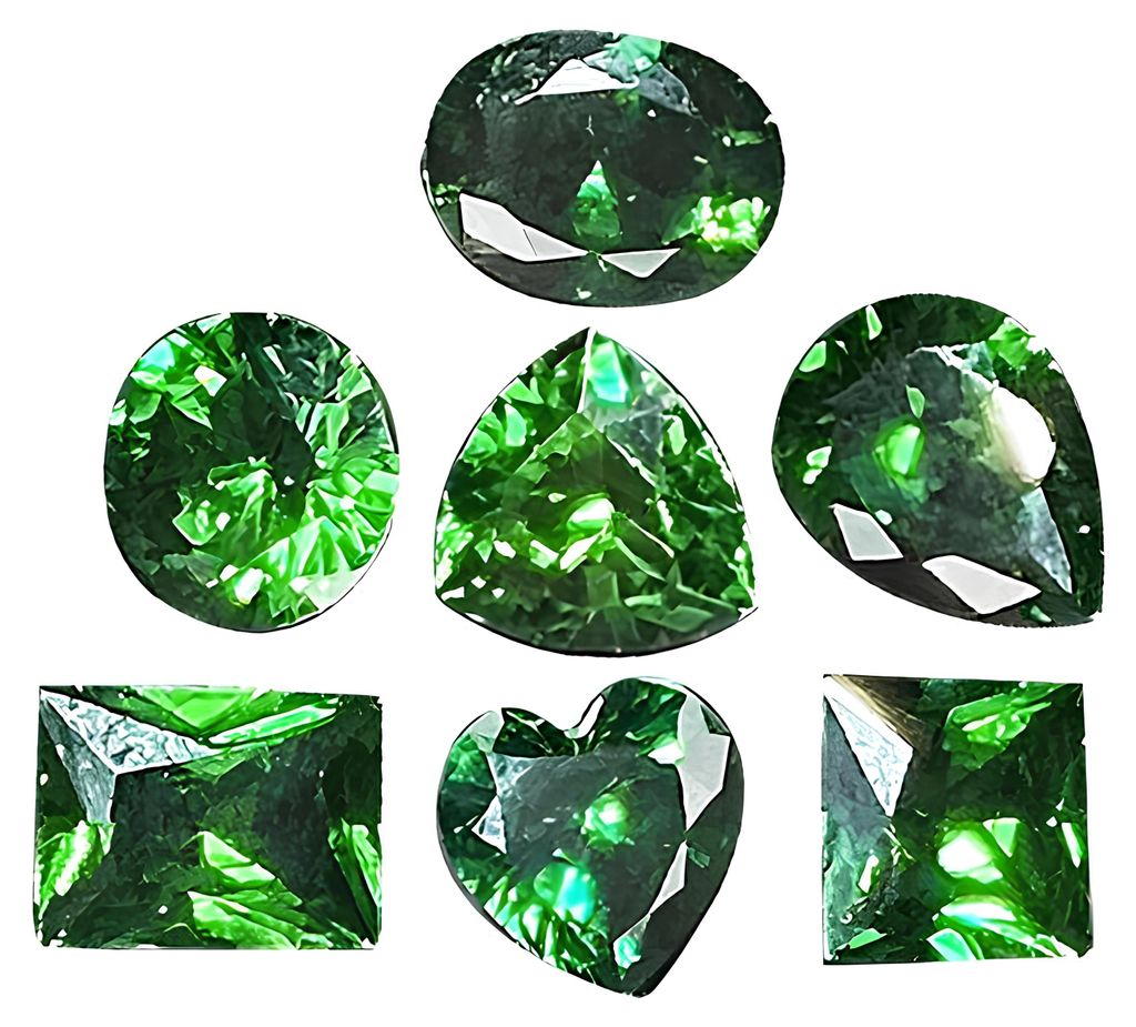 Emerald korundová sada 7 ks různých tvarů ozdobných kamenů Obrázok produktu 