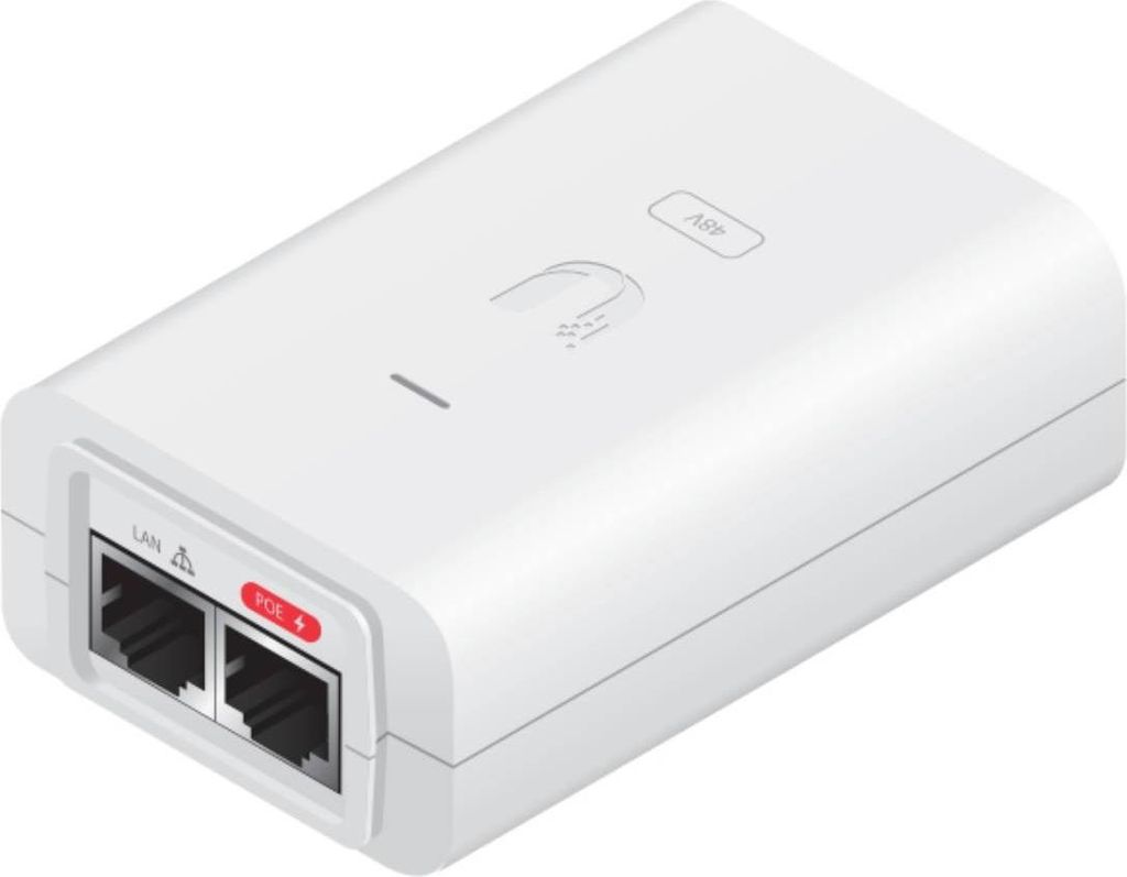 Ubiquiti POE-48-24W-WH, Weiß, 48 V, 24 W, 0 - 40 °C, 35 - 95%, -30 - 40 °C