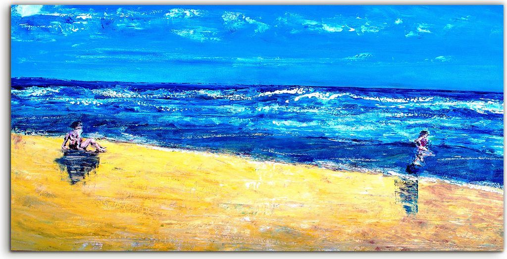 Coloray Glasbild 140x70 Wandbild Glasbilder Meereslandschaft Ozean Strand Meer
