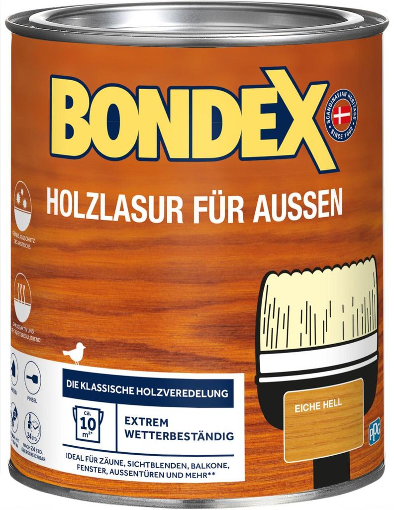 Bondex Holzlasur für Außen 750 ml eiche hell Produktbild 