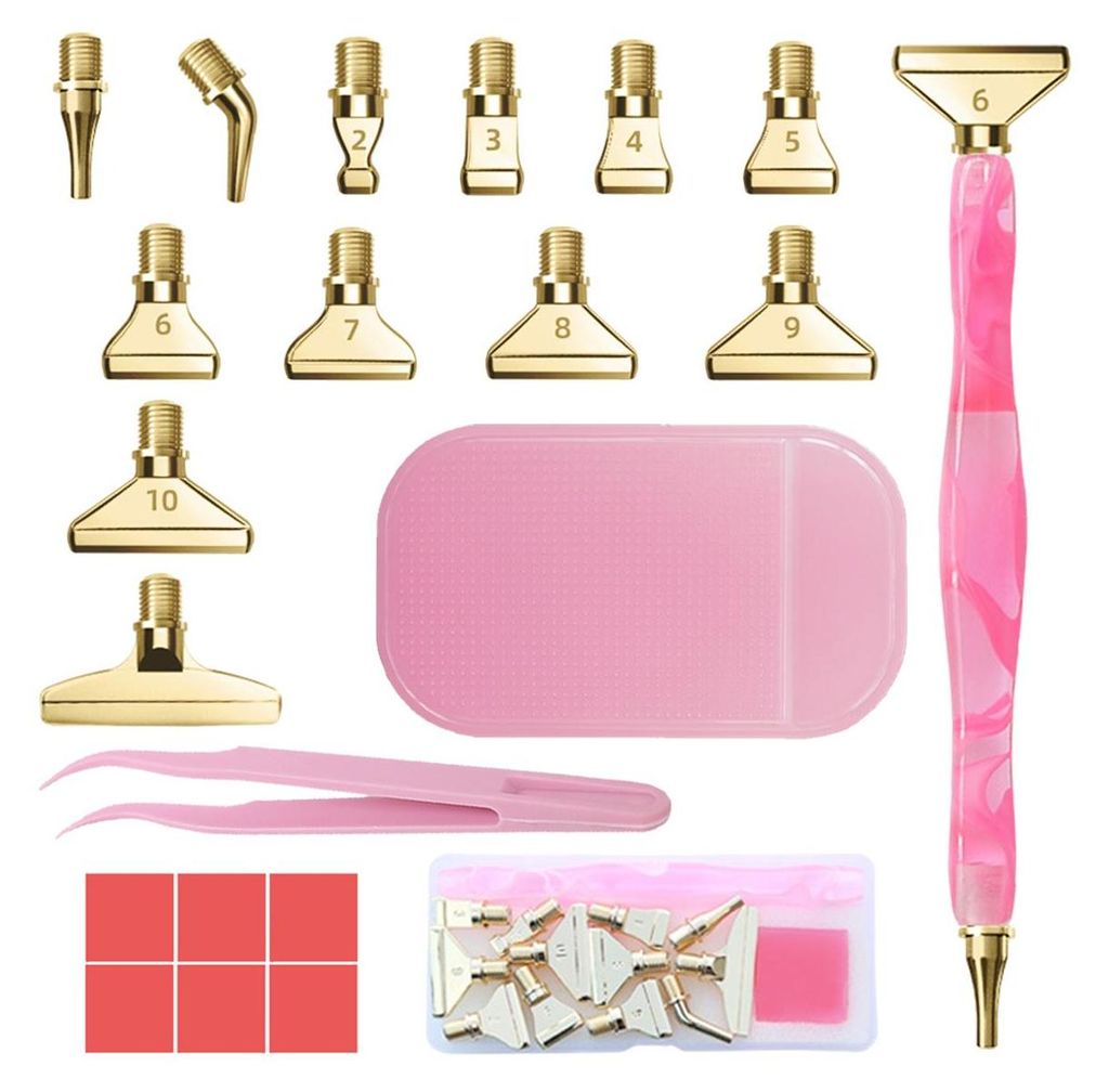 5D Diamond Painting Zubehör Stift Set, Dot Painting mit Gewinde Metall Ersatz Stiftköpfen