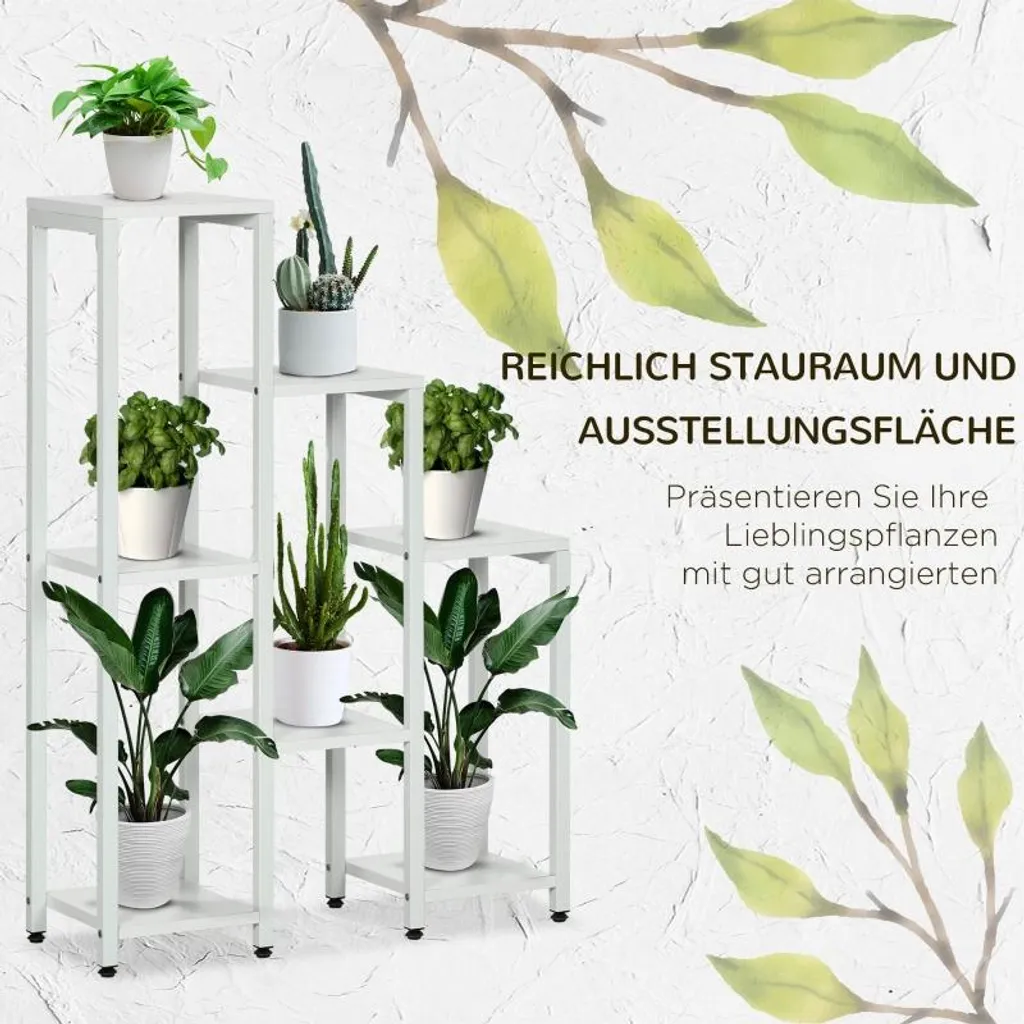 Support à Fleurs Intérieur et Extérieur Blanc pour Jardin Vertical 7