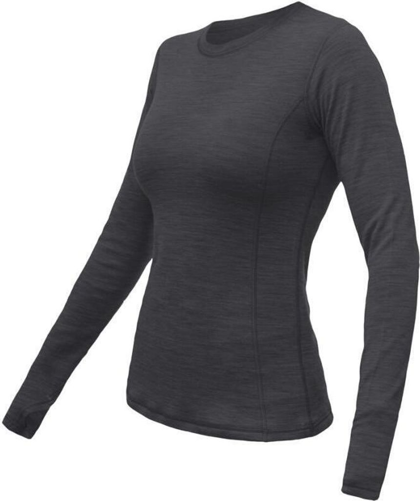 T-Shirt Sensor Merino Bold Damen lang anthrazitgrau größe L 22200045-02