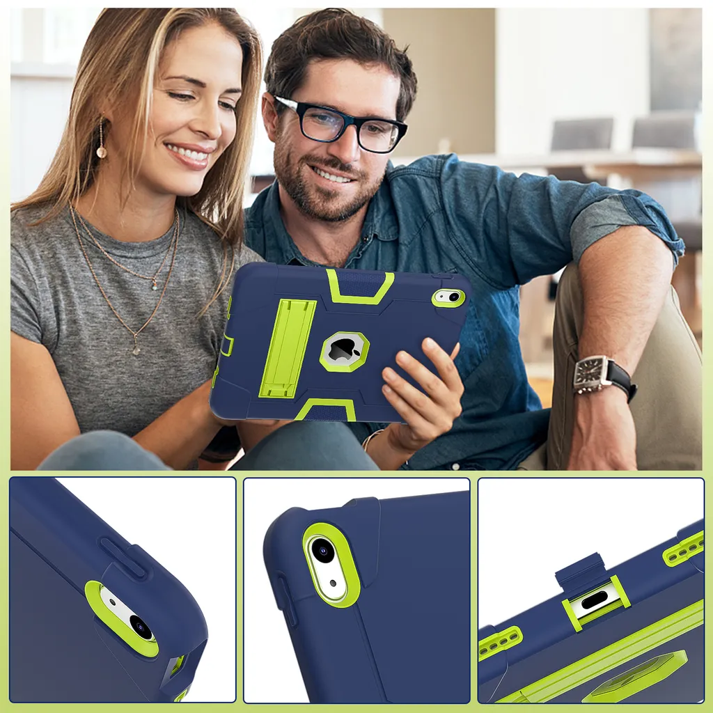Cover iPad 10 10.9 2022 Verde con Supporto - Ideale per Studio e Video - 4