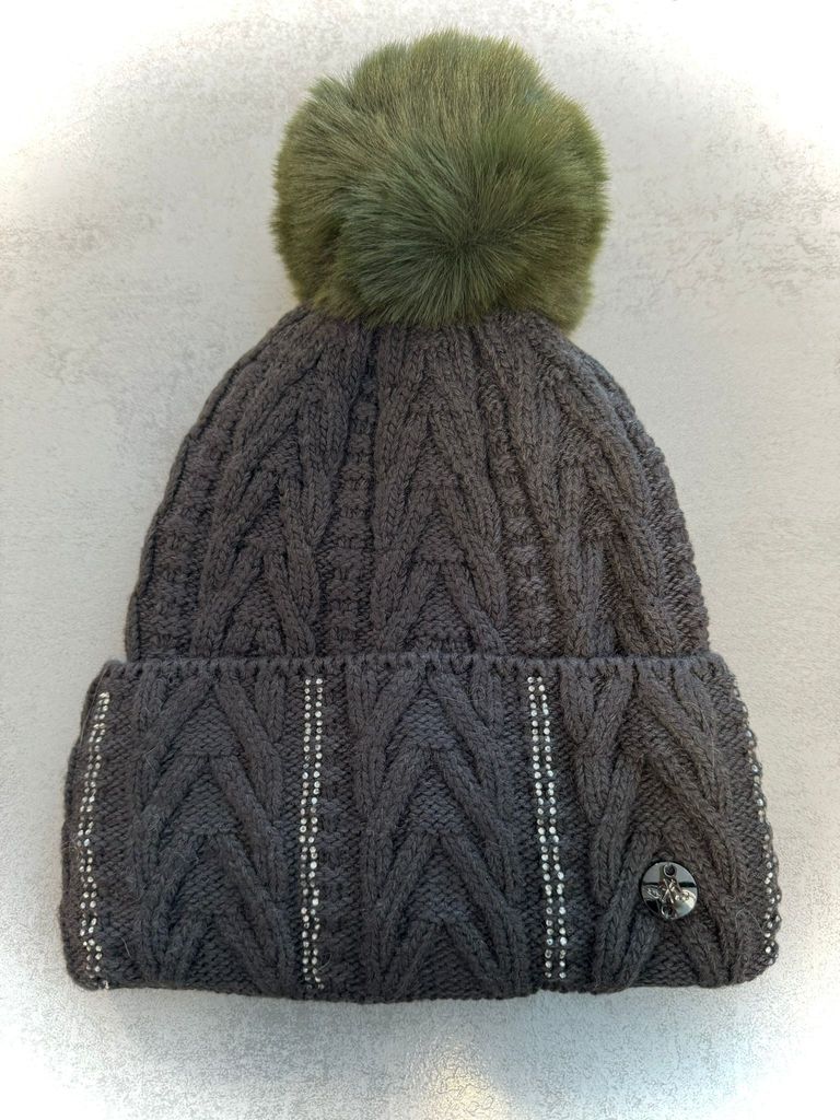 HV Polo Mütze Beanie HVPMadalyn stone dunkelgrau, Größe:Einheitsgröße