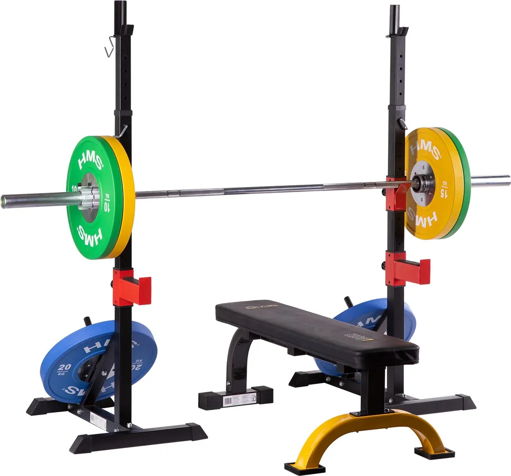Support barre réglable HMS STR25 en acier avec hauteur modulable noire - 7