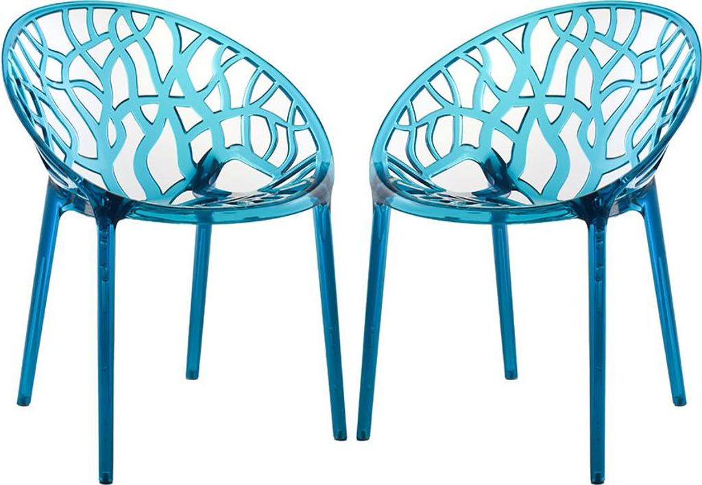 Lot de 2 chaises transparentes en polycarbonate de haute Image du produit 