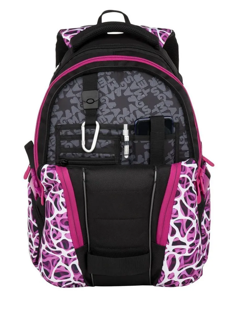 Bagmaster Zaino per studenti BAG 9 C VIOLA/BIANCO/NERO - 6