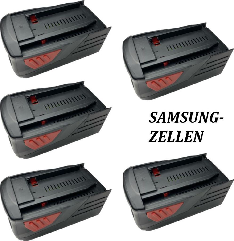 5x Trade-Shop Li-Ion Akku, 36V / 4000mAh für Hilti VC20-UL, VC20-UM, VC40-UL, VC40-UM, WSC7.25, WSC70, WSR36, WSR36-A ersetzt B36/3.9, 2203932, 41...