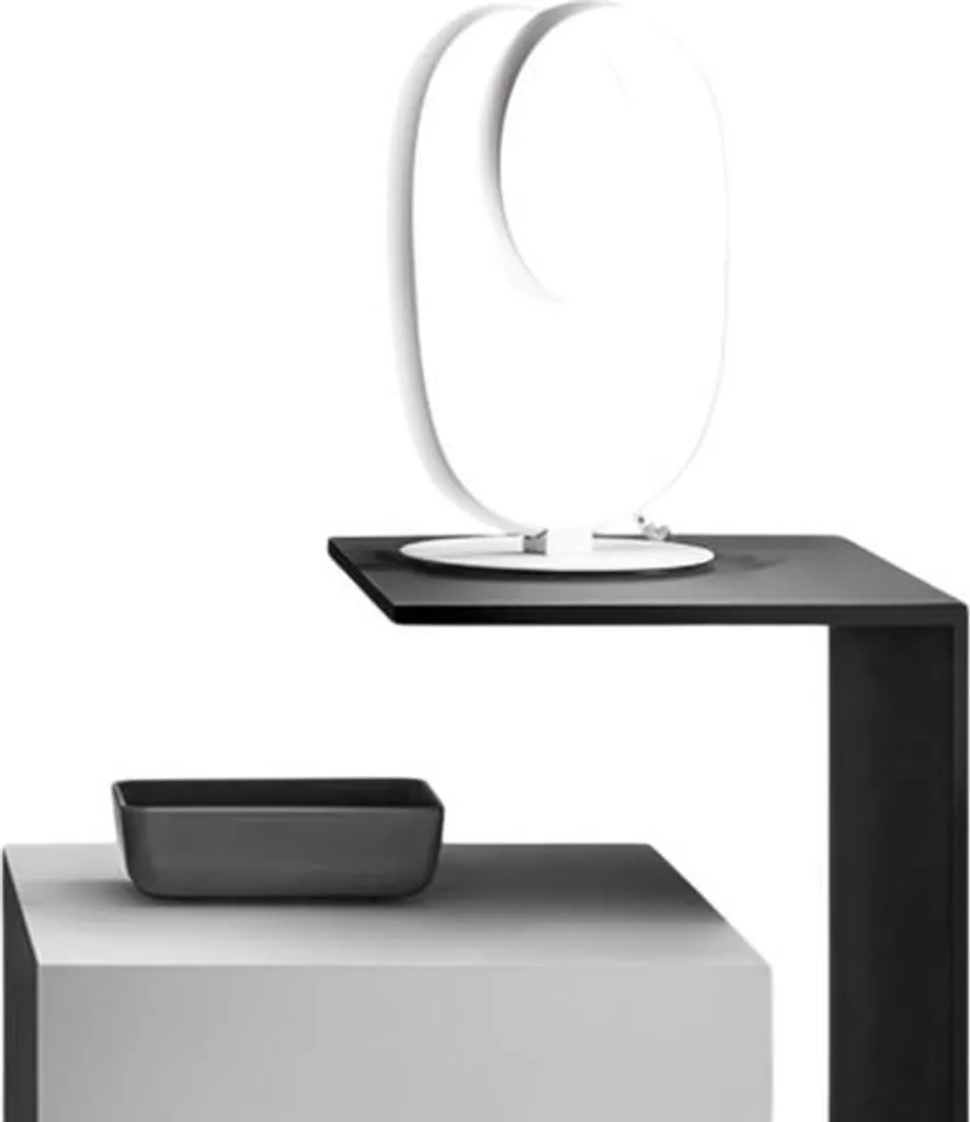 Diva Lampe de Table LED Dimmable 17W en Aluminium Blanc Satiné 3000K