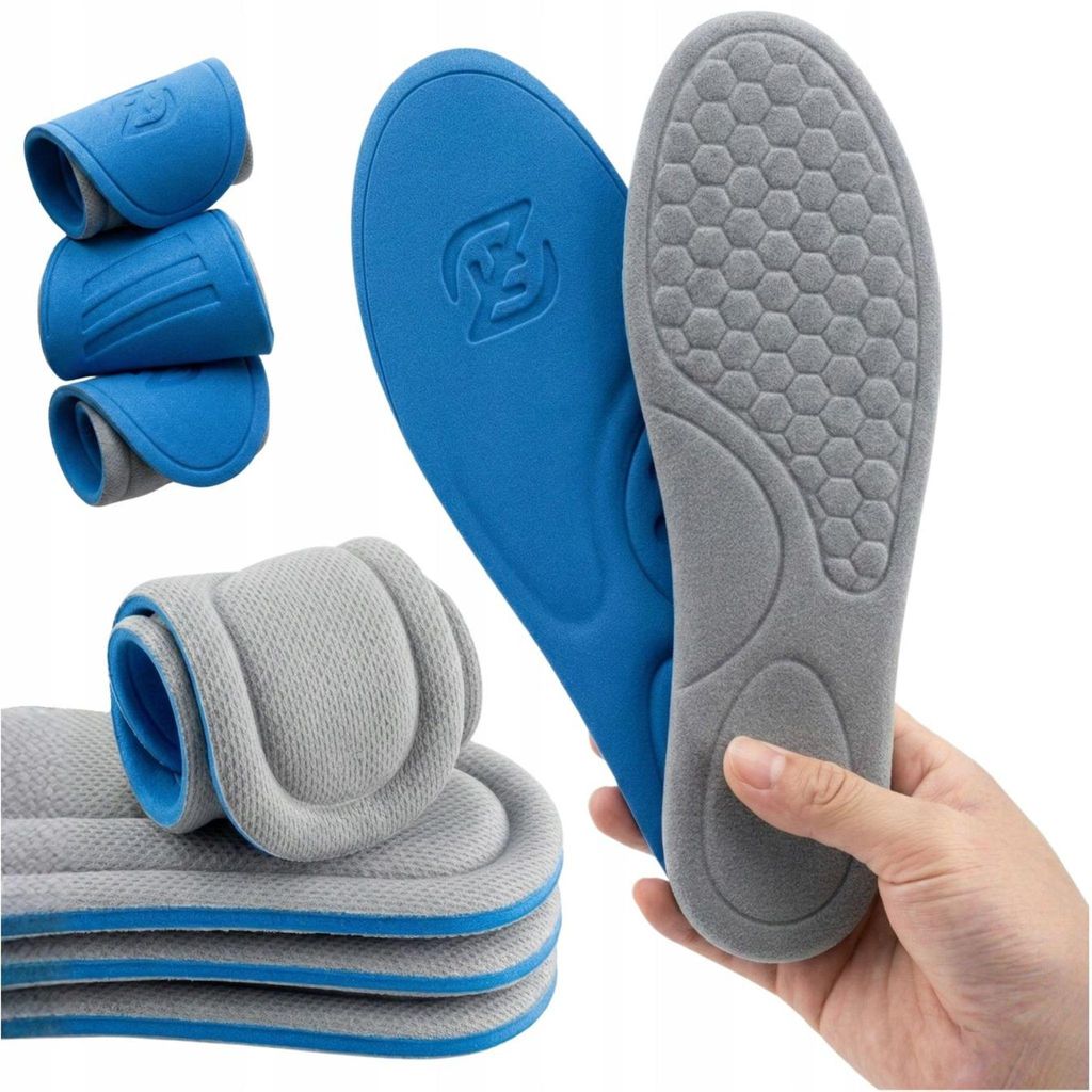 Einlegesohlen für Schuhe - Stoßdämpfend - Actifresh - Gefütterte Einlegesohlen - Grau - 43-44