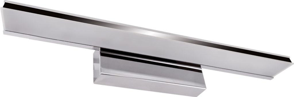 LED Wandleuchte Edelstahl 42 cm breit IP44 Chrom länglich neutralweißes Licht 4100 K 1100 lm Modern