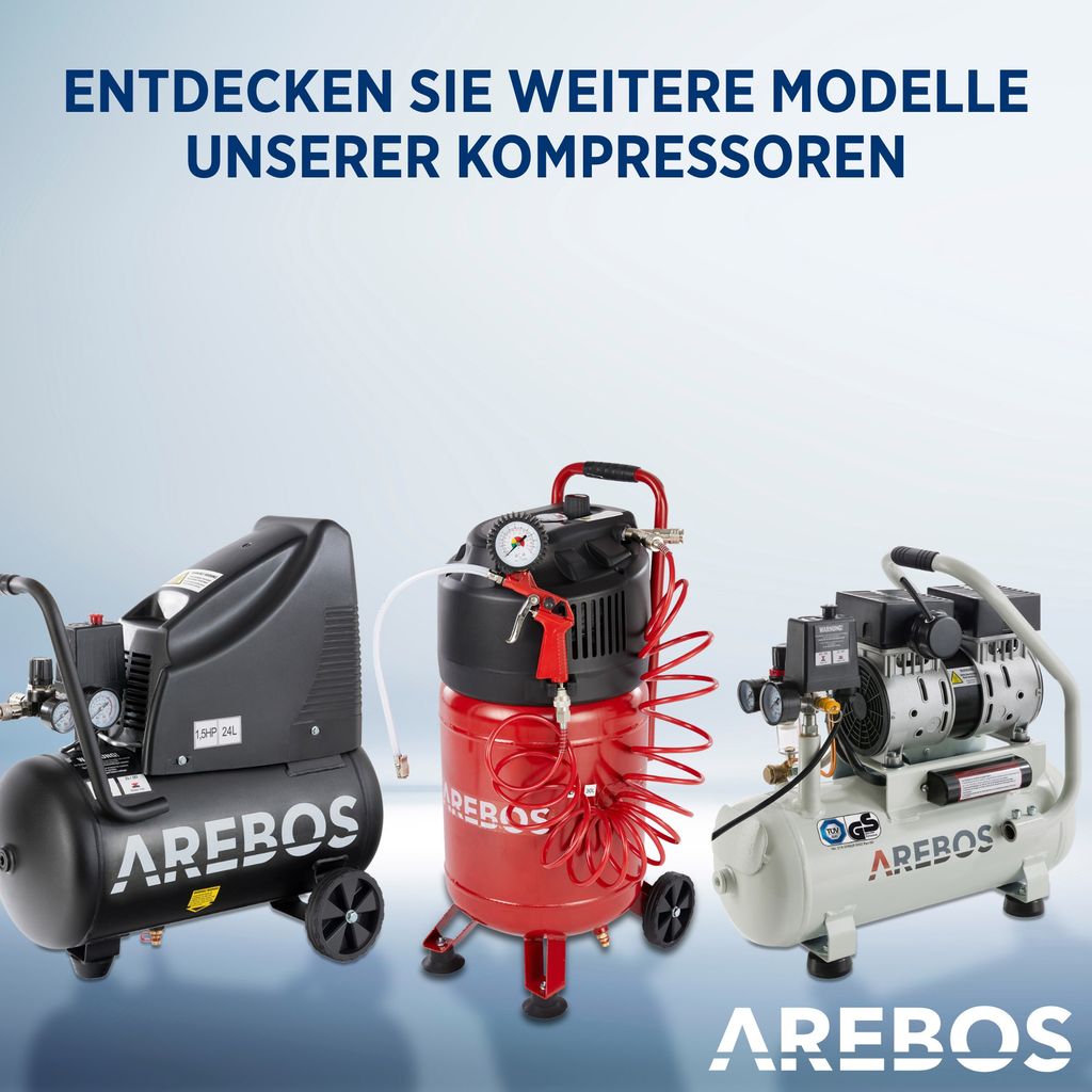 AREBOS 30L Druckluftkompressor 1500W, Kompressoren, 10 bar, Produktbild 8