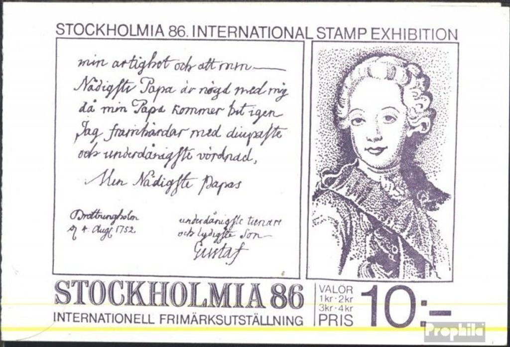 Briefmarken Schweden 1984 Mi MH100 (kompl.Ausg.) postfrisch STOCKHOLMIA 86