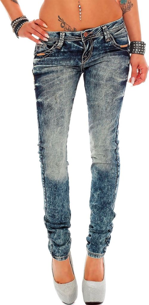 Cipo & Baxx Damen Jeans WD222 Blue W27/L32