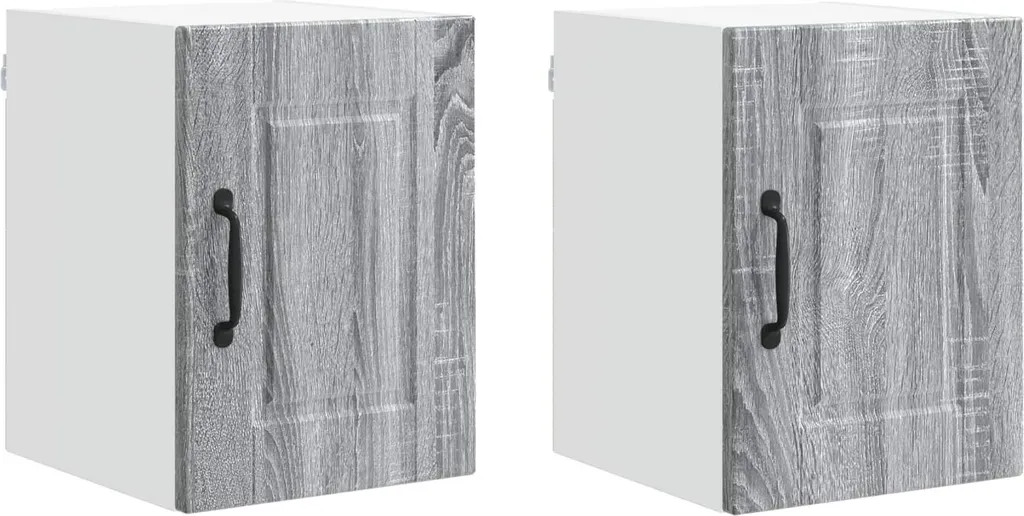 vidaXL Mobile Cucina Grigio Sonoma 2 Pezzi - Design e Funzione