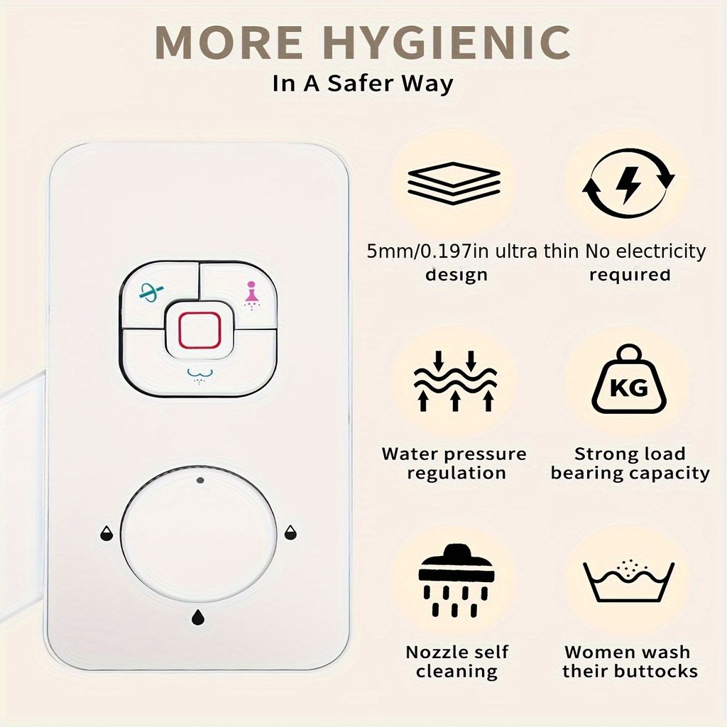 Bidet-Aufsatz, nicht elektrisch, Bidet-Toiletteneinsatz mit Produktbild 4