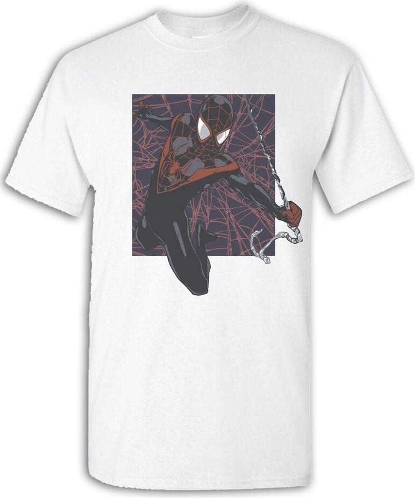 Marvel Spiderman Web Print Figure T-Shirt, white XL